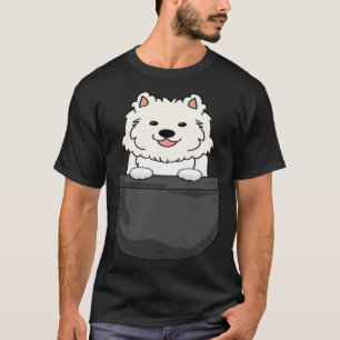 Samoyed in pocket  cute mom dad dog T-Shirt