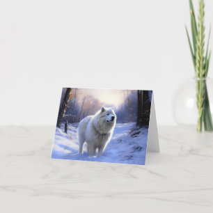 Samoyed Let It Snow Christmas Card