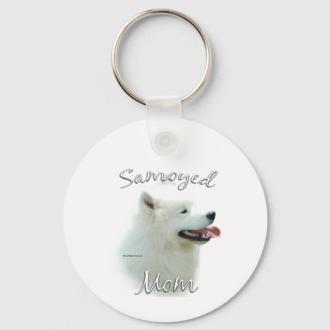 Samoyed Mum 2 Key Ring (Front)