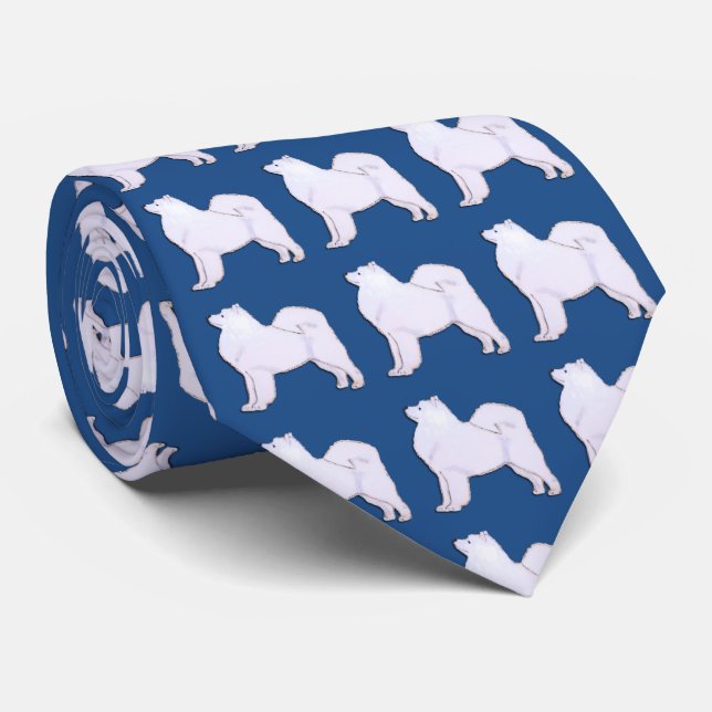 Samoyed Neck Tie (Rolled)