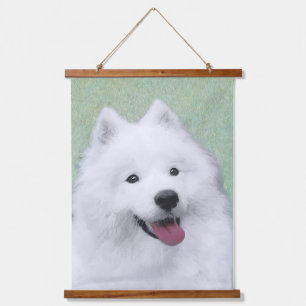 Samoyed Painting - Cute Original Dog Art Hanging Tapestry