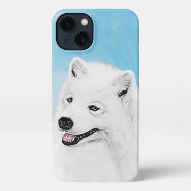 Samoyed Painting - Cute Original Dog Art iPhone Case (Back)