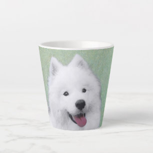 Samoyed Painting - Cute Original Dog Art Latte Mug