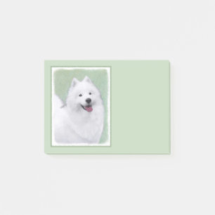 Samoyed Painting - Cute Original Dog Art Post-it Notes