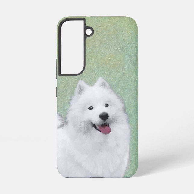 Samoyed Painting - Cute Original Dog Art Samsung Galaxy S22 Case (Back)