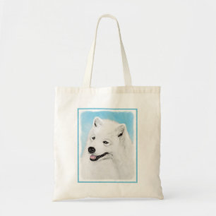 Samoyed Painting - Cute Original Dog Art Tote Bag