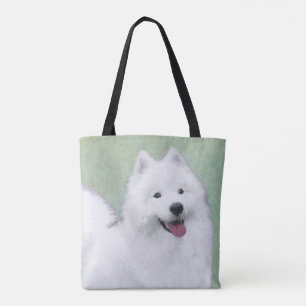 Samoyed Painting - Cute Original Dog Art Tote Bag