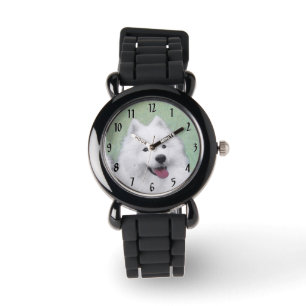 Samoyed Painting - Cute Original Dog Art Watch
