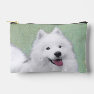 Samoyed Painting White Cute Original Pet Dog Art Accessory Pouch