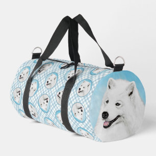 Samoyed Painting White Cute Original Pet Dog Art Duffle Bag