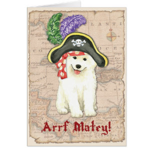 Samoyed Pirate Card