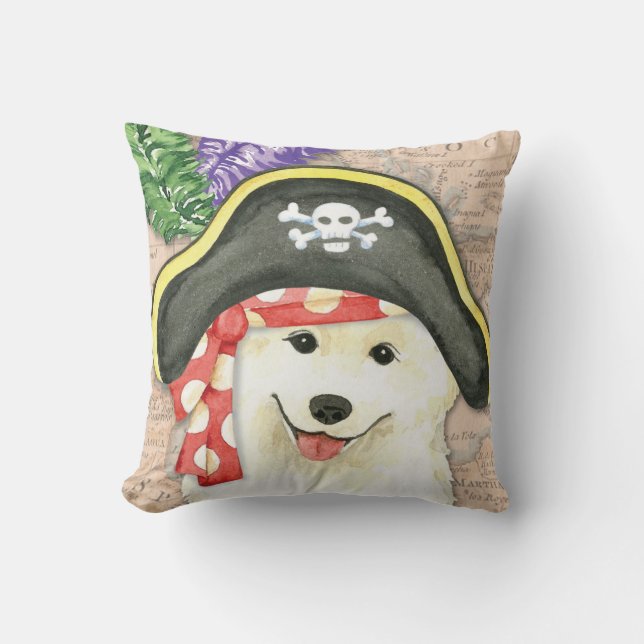 Samoyed Pirate Cushion (Front)