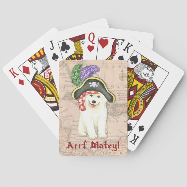 Samoyed Pirate Playing Cards (Back)
