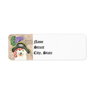 Samoyed Pirate Return Address Label