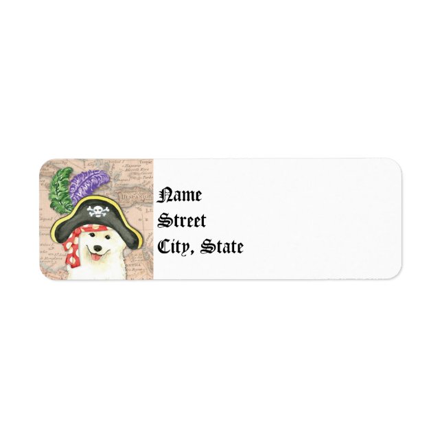 Samoyed Pirate Return Address Label (Front)