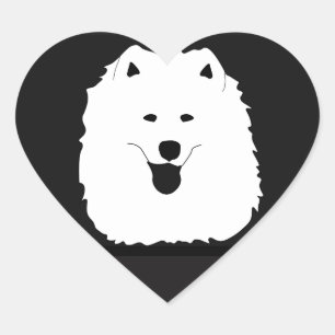 Samoyed Portrait, Glossy Stickers Sheet of 20!