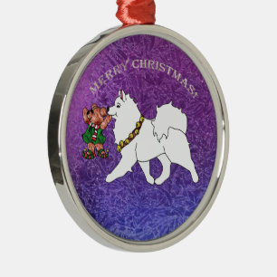 Samoyed Premium Metal Ornament,  Ornament