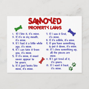 SAMOYED Property Laws 2 Postcard