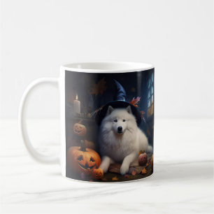 Samoyed Pumpkins Halloween Scary Coffee Mug