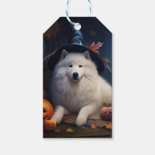 Samoyed Pumpkins Halloween Scary Gift Tags