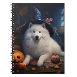 Samoyed Pumpkins Halloween Scary Notebook