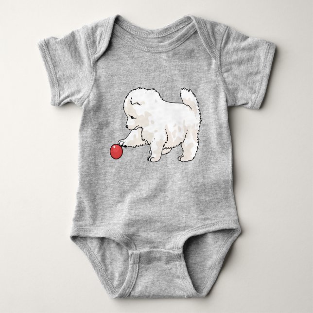 Samoyed Puppy Baby Bodysuit (Front)