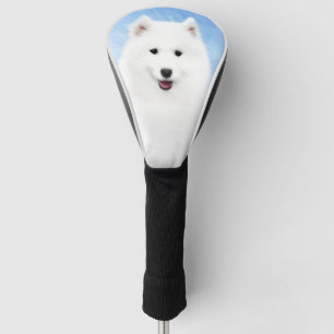 Samoyed Puppy Painting - Cute Original Dog Art Golf Head Cover