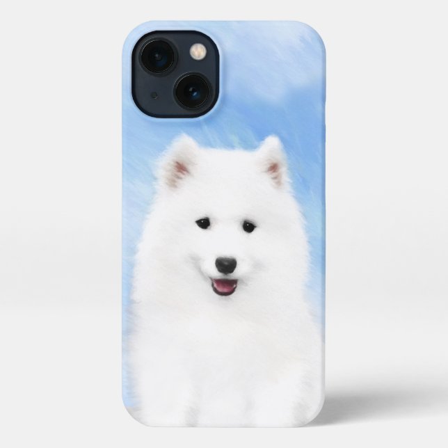 Samoyed Puppy Painting - Cute Original Dog Art iPhone Case (Back)