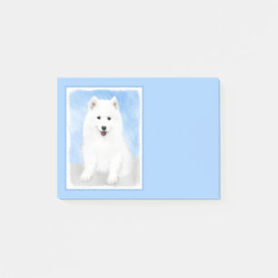 Samoyed Puppy Painting - Cute Original Dog Art Post-it Notes