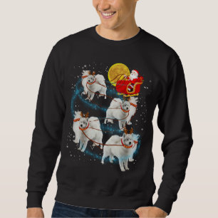 Samoyed Reindeer Christmas Lights Pajama Sweatshirt