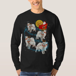 Samoyed Reindeer Christmas Lights Pajama T-Shirt