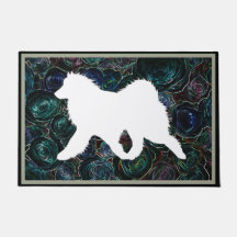 Samoyed Side Gait 24"x36"  Exquisite Door Mat