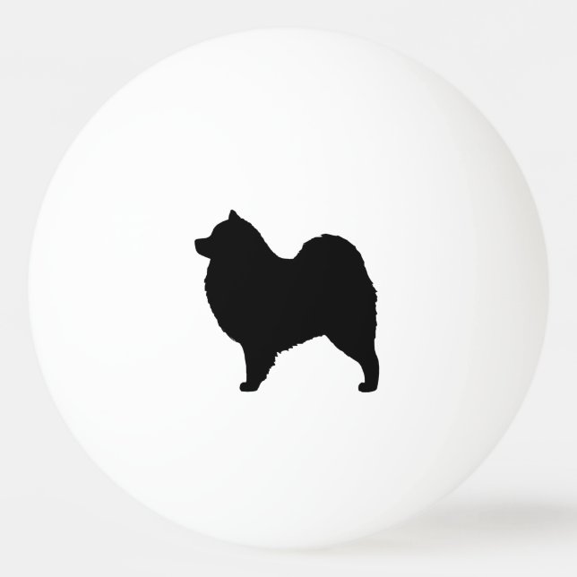 Samoyed Silhouette Ping Pong Ball (Front)