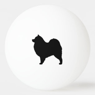 Samoyed Silhouette Ping Pong Ball