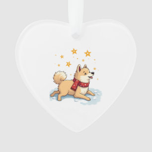 Samoyed Snow Angel Ornament