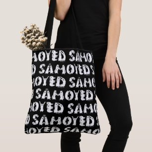 Samoyed Spelled in Samoyed Dog Letters Tote Bag