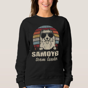 Samoyed Team Leader Cool Dog Sunglasses Vintage Re Sweatshirt
