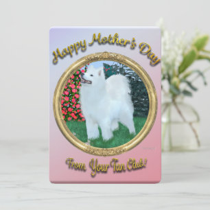 Samoyed Theme Mother's Day Flat Card Personalise