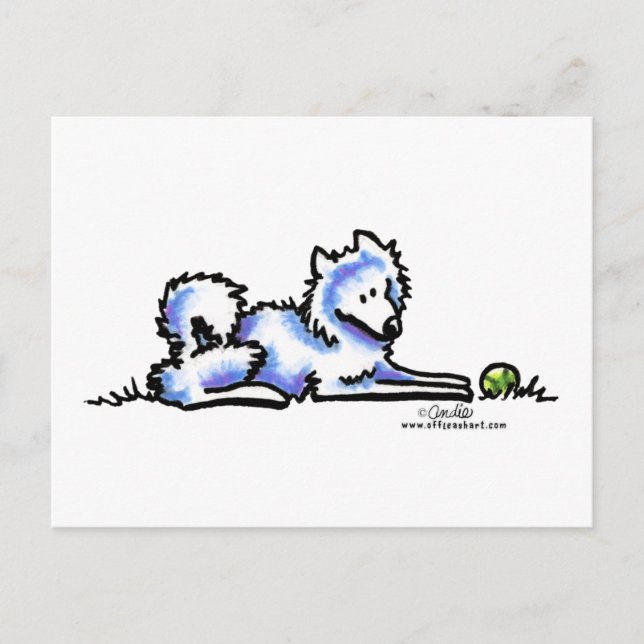 Samoyed Time Out Postcard (Front)