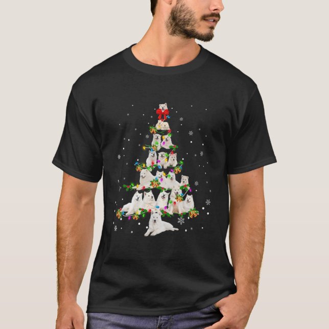 Samoyed Tree Xmas Gift For Christmas T-Shirt (Front)
