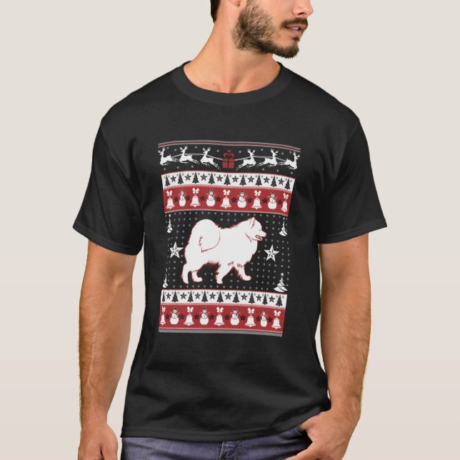 Samoyed Ugly Christmas Sweater Xmas T-Shirt - Samo (Front)
