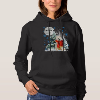 Samoyed Under Moonlight Snow Christmas Pajama Hoodie