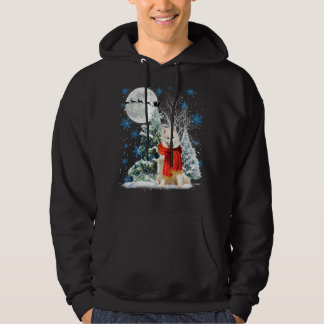 Samoyed Under Moonlight Snow Christmas Pajama Hoodie