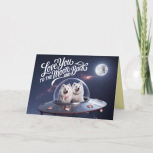 Samoyed Valentine Card