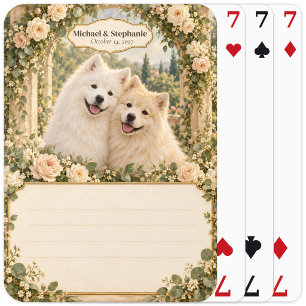 Samoyed Wedding Guest Book Signing Deck Playing Cards