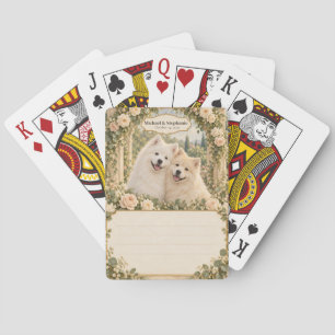 Samoyed Wedding Guest Book Signing Deck Playing Cards