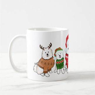Samoyeds in Christmas Jumpers Coffee Mug