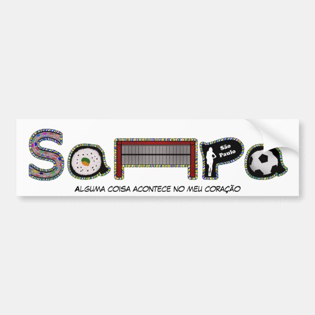 Sampa - São Paulo, City's Characteristics and Symb Bumper Sticker (Front)