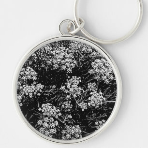 Samphire abstract black and white design key ring