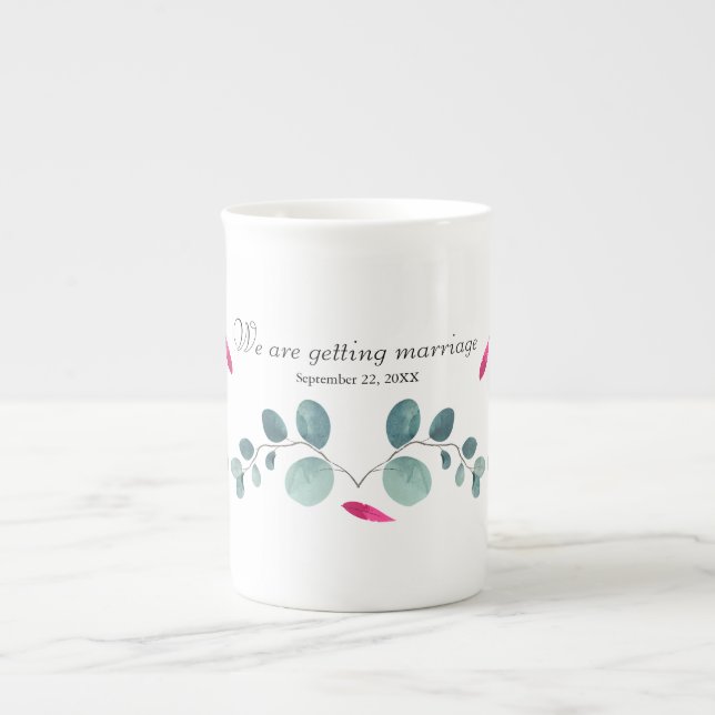 Sample beautiful Wildlife forest Leaf  Bone China Mug (Front)